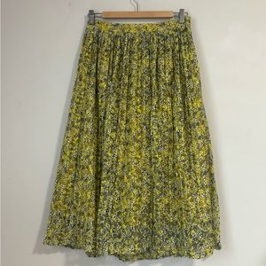 Who What Wear midi pleated floral skirt